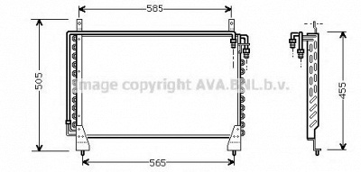AVA QUALITY COOLING ms5198 -  Конденсатор, кондиционер